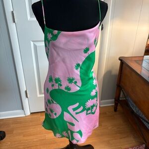 Zara Pink and Green Dress